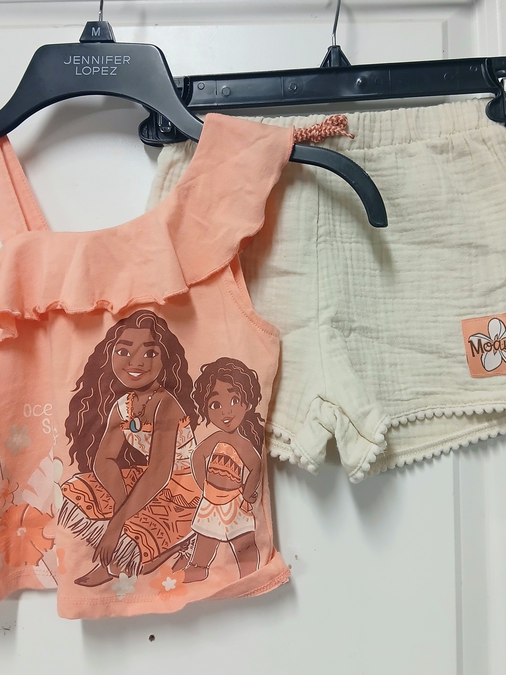 Disney Peach and Cream Moana Kids Matching Set